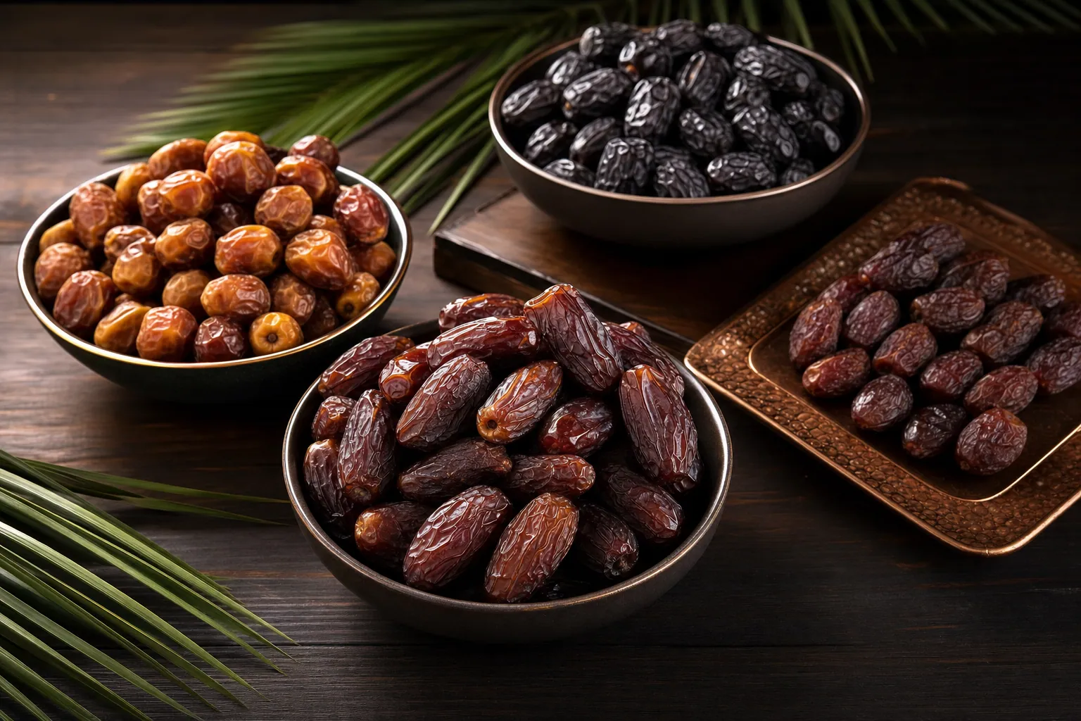 Aneka kurma premium Kurma Barari tersaji dalam mangkuk, importir kurma sejak 2016